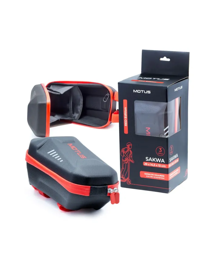Torba Sakwa Motus rozmiar 3L RED EDITION do hulajnogi elektrycznej