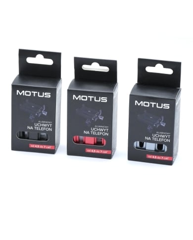 Uchwyt aluminiowy MOTUS na telefon czarny do roweru, hulajnogi elektrycznej