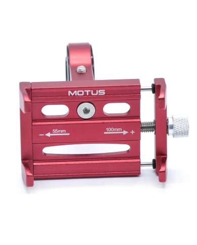 Uchwyt aluminiowy MOTUS na telefon czerwony do roweru, hulajnogi elektrycznej