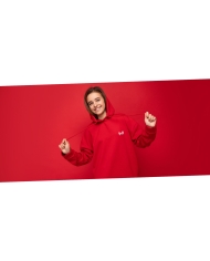 Bluza damska MOTUS z kapturem rozmiar M/L kolor czerwony